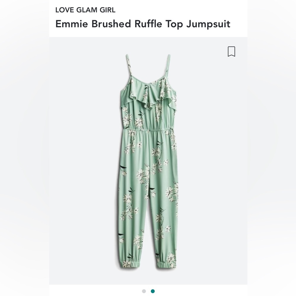 Mint green ruffle jumpsuit